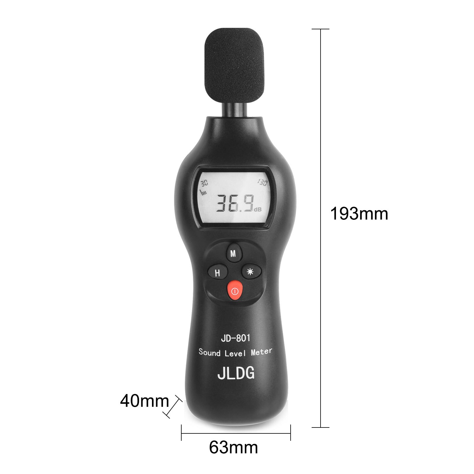 3db-130db Decibel Meter Sound Level Meter Digital Noise Meter Handheld Digital Sound Level Reader with Backlight