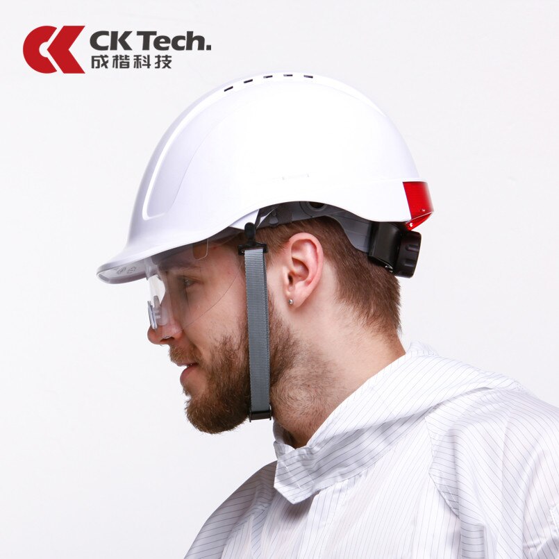 CK Tech. Safety Helmet With Protective PC Glasses ABS Construction Helmets Work Cap Engineering Power Rescue Working Hard Hat