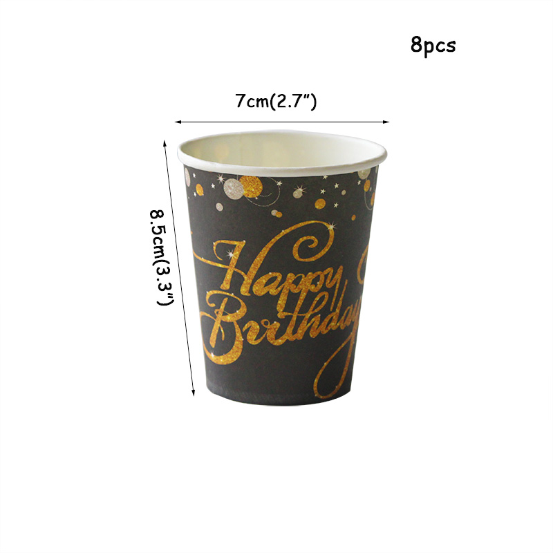 30th Birthday Party Supplies Black Gold Disposable Paper Plate Cup Banner Number 30 Balloons for Men Woman 30 Birthday Party: Light Grey