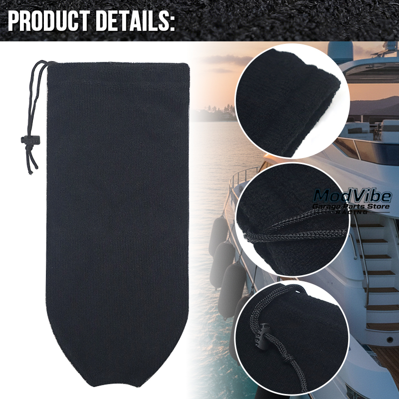 Boat Fender Cover Protector Anti-Collision Ball Sleeve Protection Black Velvet Anti-UV For Marine Boat Sailing Yacht Bumper