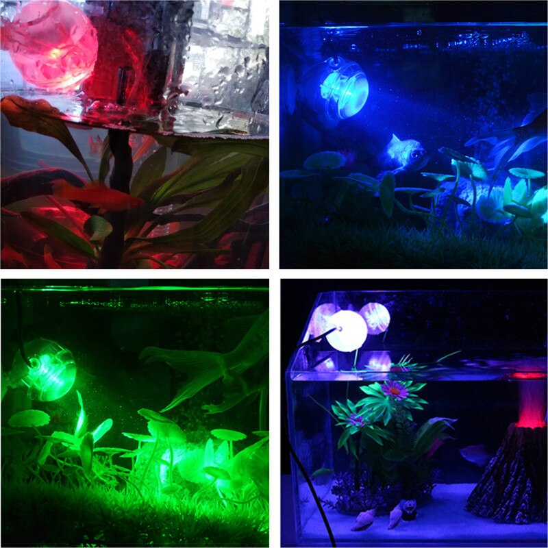 Mini Decorative Aquarium Led Lighting Waterproof Submersible Fish Tank LED Light Spotlight Lamp Aquarium Background