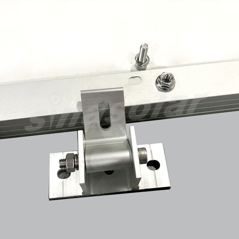 Well Adjustable Metal Solar Panel Aluminum Rail Wall Mounting Bracket For Outdoor