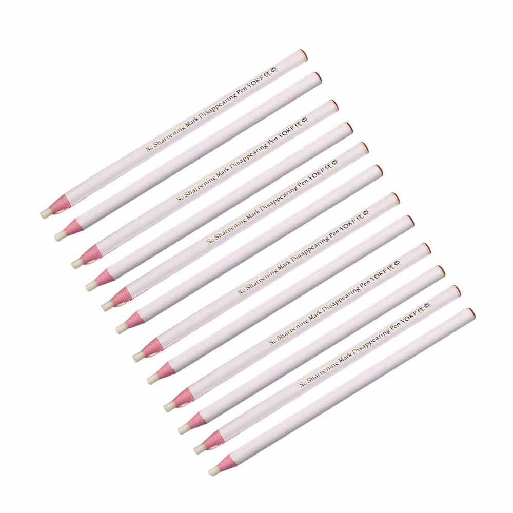 Sewing Mark Pencil Cut-free Tailor Pencil White Tailor's Chalk for Needlework DIY Dressmaker Fabric Marker Pen Sewing Tool: 12pcs