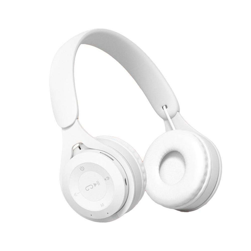 Y08 Wireless Headphones with Microphone Foldable Gaming Headset Bluetooth-compatible Earphone Music Headset Over Ear Headphone: White