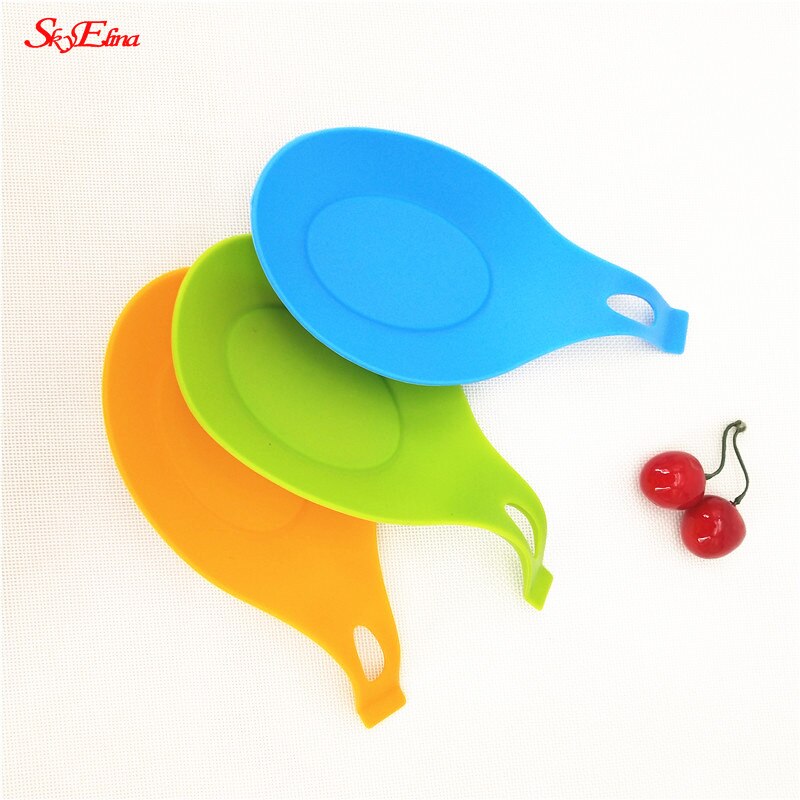 Multipurpose Silicone Spoon Rest Food Grade Silica Gel Spoon Holder Drink Glass Coaster Pot Stand Placemat Kitchen Tool 6zCF419