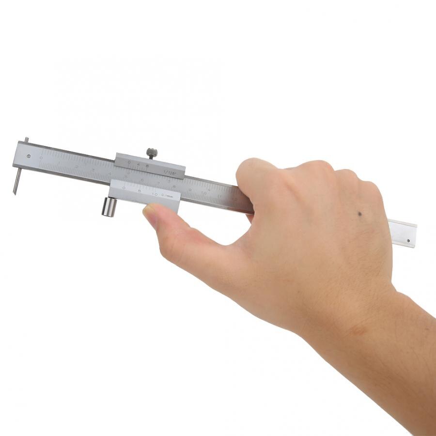 Portable 0-200mm Stainless Steel Parallel Marking Gauge Vernier Caliper Metric Inch Measuring Scribing Tool Outside Micrometer