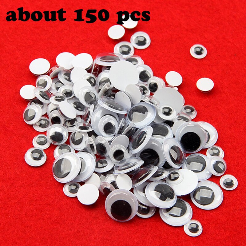 700Pcs Diy Wiggly Googly Ogen Kleurrijke Zelfklevende Oog Pop Beweegbare Simulatie Dier Oogbol Kinderen Kids Craft Supplies speelgoed: 150pcs