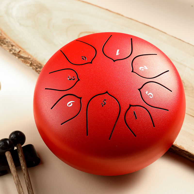 Ätherische trommel , 6 zoll, 8- ton-handpan, tanktrommel, musiktrommeln, perkussionsinstrument, mini-trommeln, instrument, zungentamburin