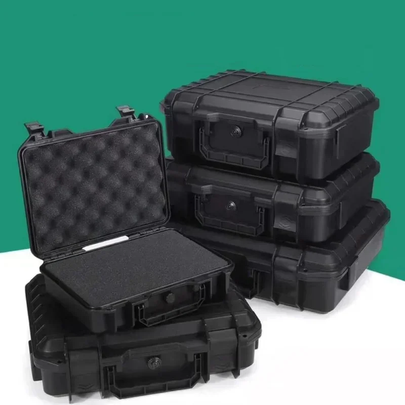 Nouvelle boîte de rangement étanche antichoc, boîte à outils en plastique rigide, mousse prédécoupée, valise de travail pour électricien , boîte à outils