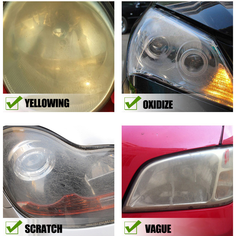 Kits de pulido para restauración de faros de coche, eliminador de arañazos, pasta de limpieza para reparación, elimina la oxidación, líquido para pulir faros
