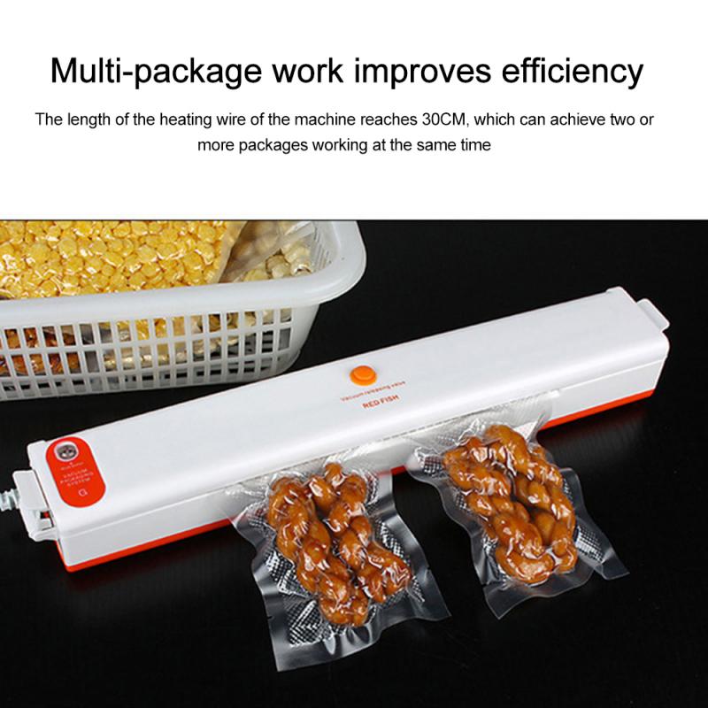 Machine Film Sealer Huishoudelijke Food Vacuum Sealer Verpakking Machine Film Sealer Vacuüm Verpakker Inclusief 10 Stuks Zak Keuken Tool