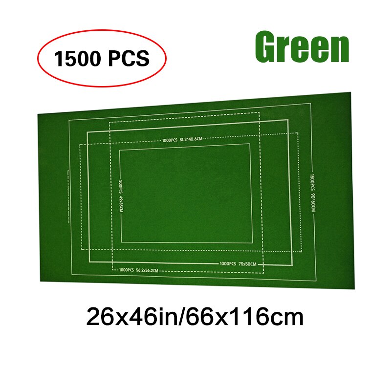 Puzzels Mat Puzzel Opslag Roll Mat 26X46 Inch Voelde Puzzel Deken 1000-6000 Grote Puzzels Board voor Volwassenen Kids: Green