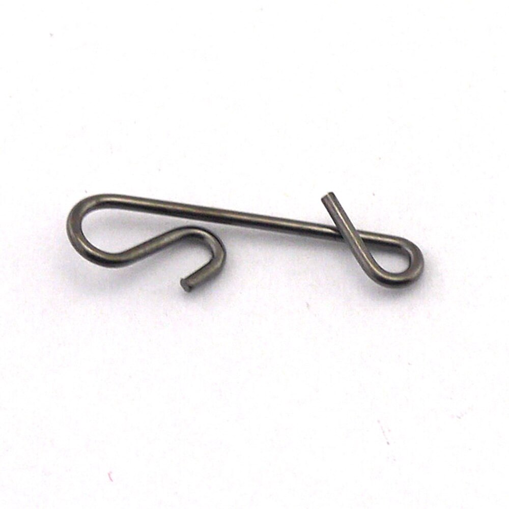 50pcs/lot Stainless Fishing Line Braid Knotless Connectors Winding pin Wire 11mm-21mm Fishing Hanging Snap swivel
