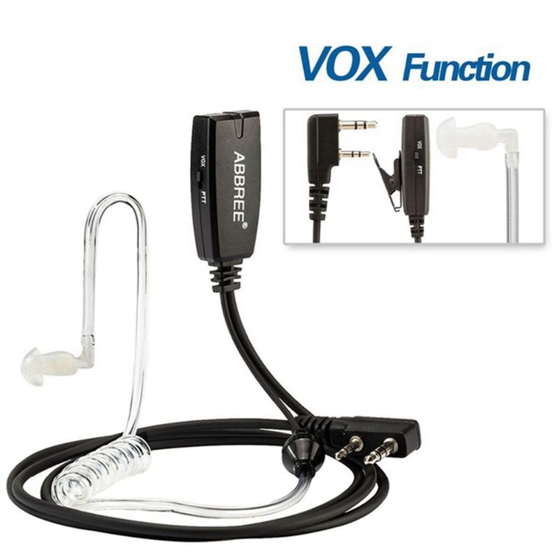5pcs ABBREE VOX 2 Spille Air Acoustic Tubo Auricolare Auricolare Per Kenwood Baofeng UV-82 BF-888S TYT Wouxun Walkie Talkie ham Radio