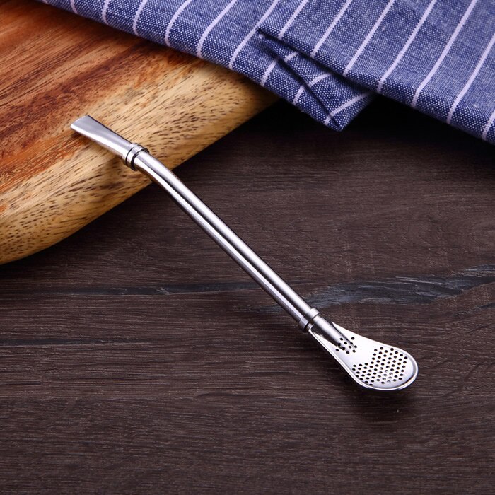 Cuchara de paja para beber de acero inoxidable, 1 piezas, Color Argentina Mate, coctelera para té Mate, Cocina, Bar,: Multicolor