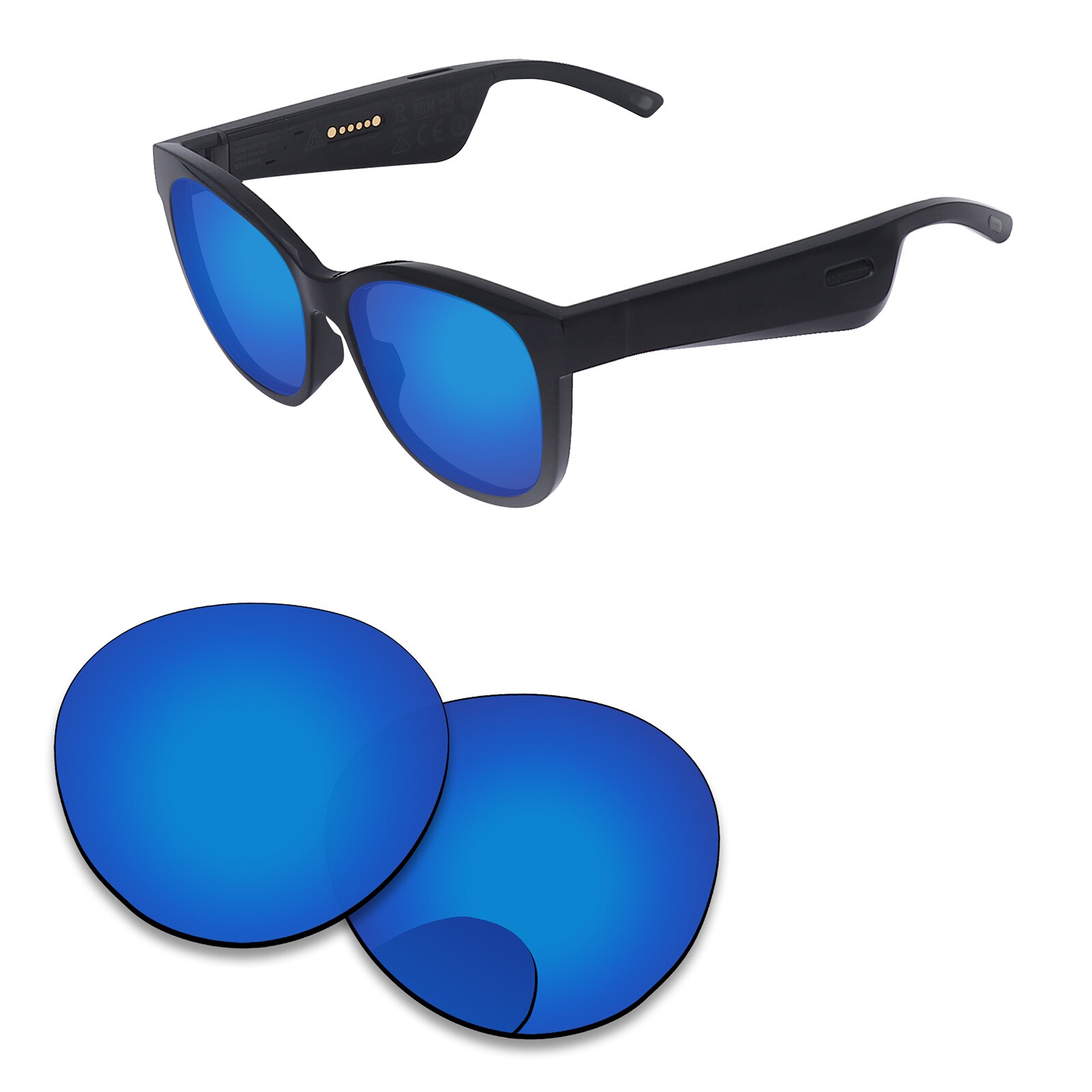 Alphax – verres de remplacement pour lunettes de soleil, polarisées, pour Bose Rondo S/M, Options multiples: Deep Blue