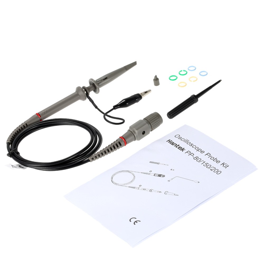 Digital oscilloskop sonde 60 mhz oscilloskop clip sonde med tilbehør max .600v dc peak ac  x1 x10