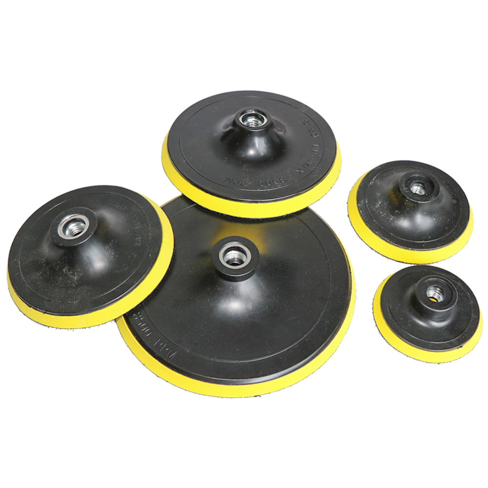 Tampon de support de disque de ponçage, papier de verre auto-adhésif, plaque de support à boucle de crochet, tige adaptée pour ponceuse, meuleuse, perceuse, 3 ", 4", 7 ", 6/5", 125mm, 1 pièce