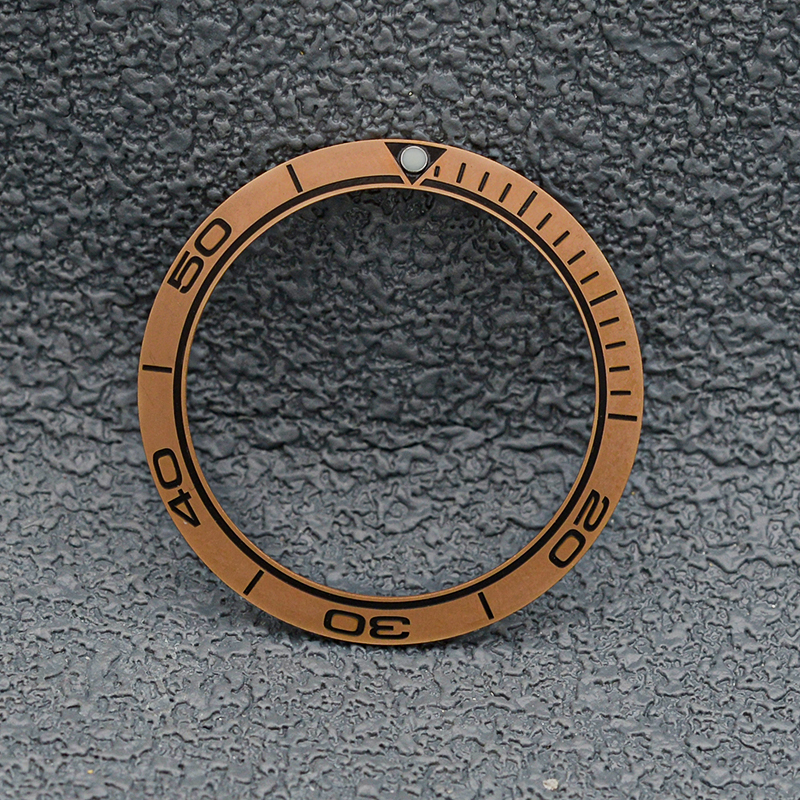 NH35-Gehäbenutzen, 38 mm, Seamaster-Stil, Keramik, SKX007, Uhrenlünette, Einsatzskala, Ring für SKX007, SKX009, SRPD-modifizierte Uhrenteile: Weiß