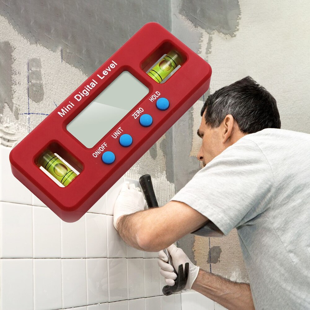 100mm Strong Magnetic Level Ruler Electronic Digital Spirit Level Instrument Inclinometer Mini Measuring Tool Angle Ruler