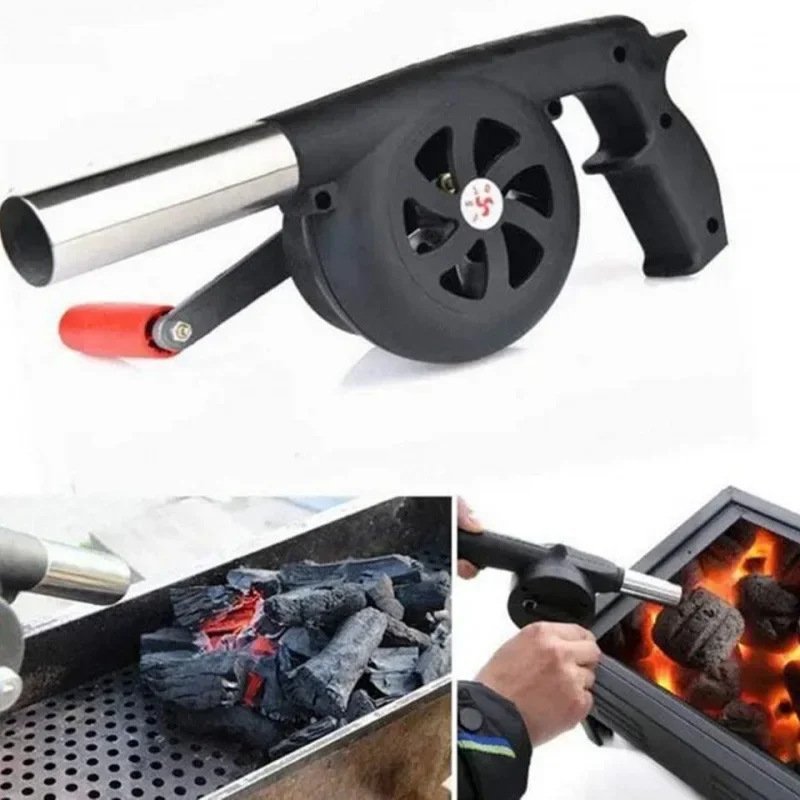 Outdoor Draagbare Handblazer Huishoudelijke Barbecue Houtskool Verbranding Blower Barbecue Fan Bbq Tools Camping Barbecue Accessoires