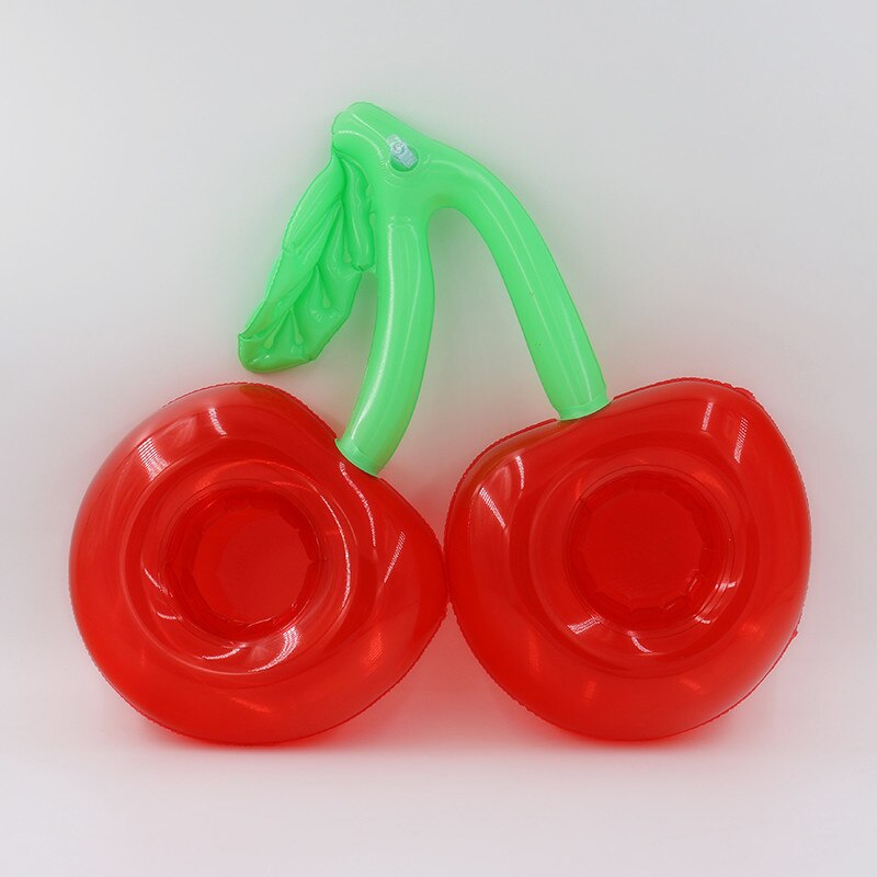 2pcs/lot Cherry Inflatable Cup Holder Double Drink Floats Inflatable Cup Seat Party Toy