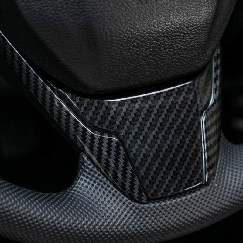 Carbon Fiber Stijl Stuurwiel Versieringen Interieur Decoratie Sticker Voor Honda Civic