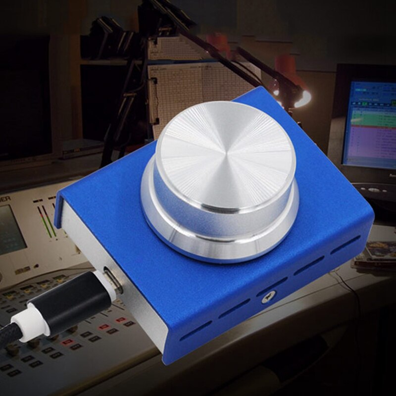 Usb volumenkontrol, tabsfri pc-computerhøjttaler o volumenkontrolknap, justering digital kontrol med en nøgle til lydløs funktion