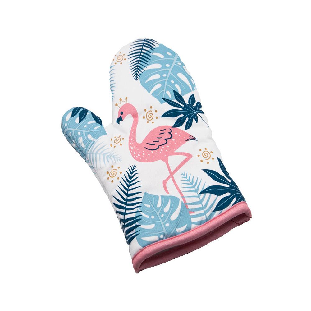 Cotton Flamingo Kitchen Pad Cooking Microwave Baking BBQ Oven Potholders Oven Mitts Kitchen Gloves