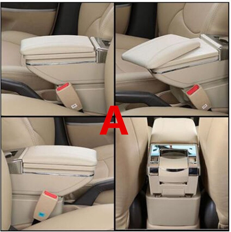 Til mazda 2 demio mod sckatic armlæn boks central butik indhold boks med kopholder askebæger usb  cx 3 armlæn boks  cx3: En stil beige