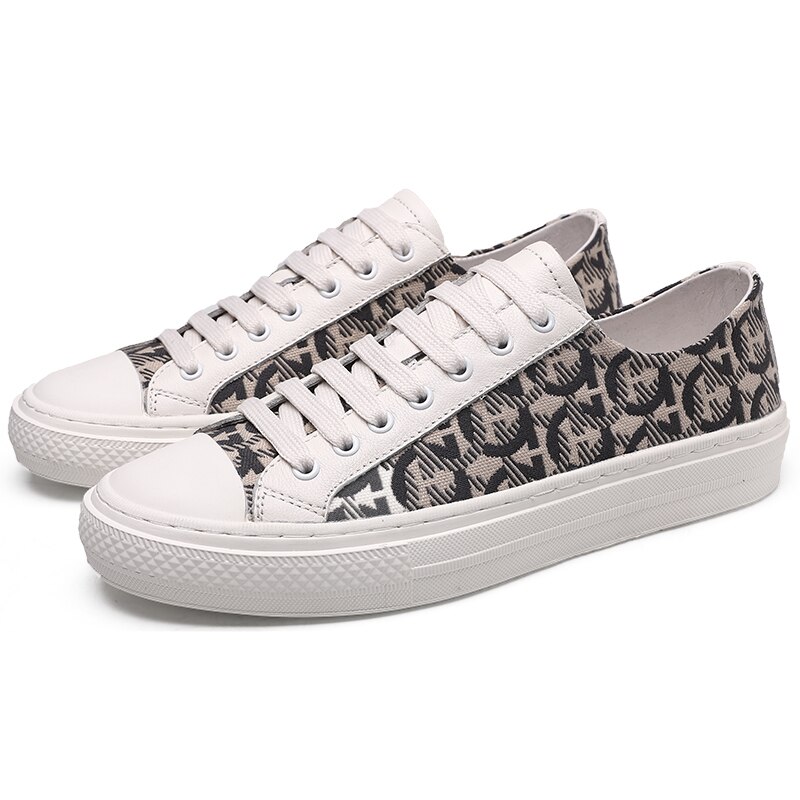 Men's sports casual shoes low-top breathable canvas wedges with thick sole