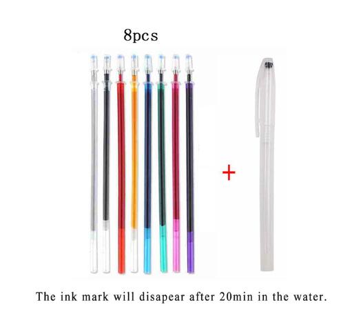 1Set Fabric Markers Pencil Fade Out for Drawing Lines Disappearing Marker Pens PP Multi Purpose DIY Craft Sewing Accessories: 8pcsmix water vanish