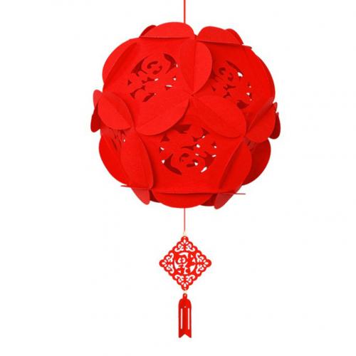 Hængende forsamling godt år held og lykke kinesisk lanterne kinesisk rød lanterne forårsfestival heldig lanterne smukke ornamenter: Oval