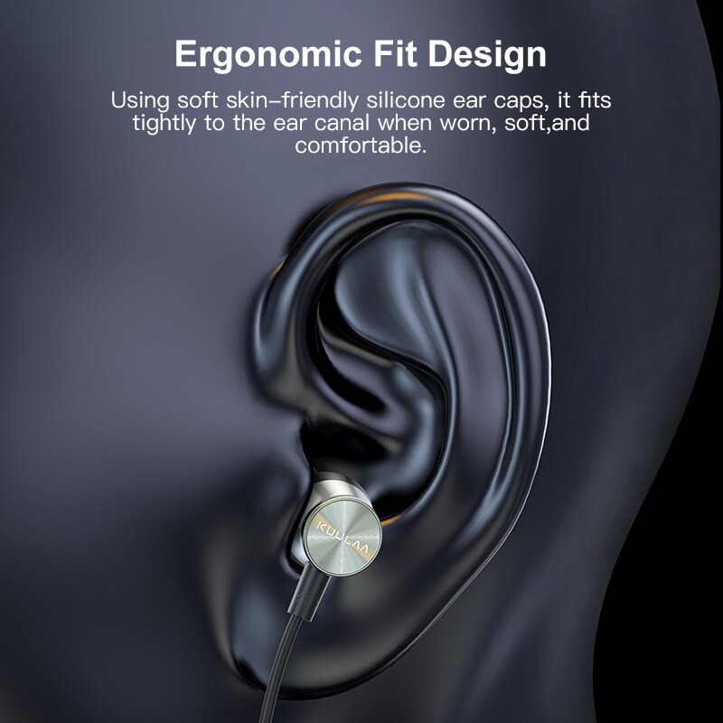 Kuulaa Wired In-Ear Koptelefoon Woofer Tweeter Headsets Voor Mobiele Telefoons Tablet Laptop Gaming Hoofdtelefoon Voor Gamer 3.5Mm Jack