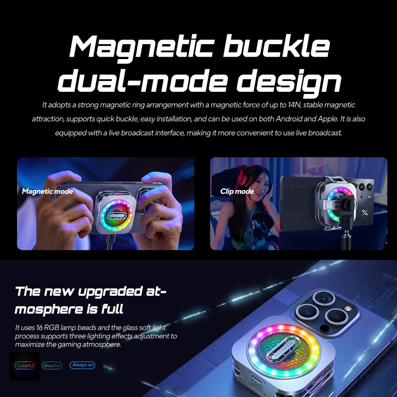 RedMagic Cooler 6 Pro radiador magnético Ice FunCooler LED 30W Semiconductor disipación de calor refrigeración para juegos teléfono IPhone