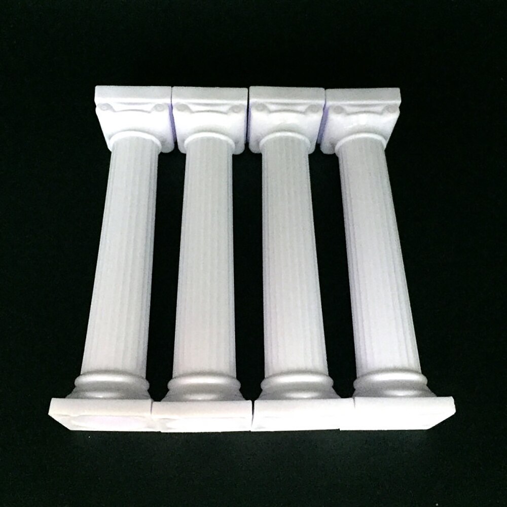 4pcs Pillars Wedding Cake Stands Cake Decorating Tools Multi-layered Roman Column Support Stand Decor 7.5cm 12.5cm 17cm