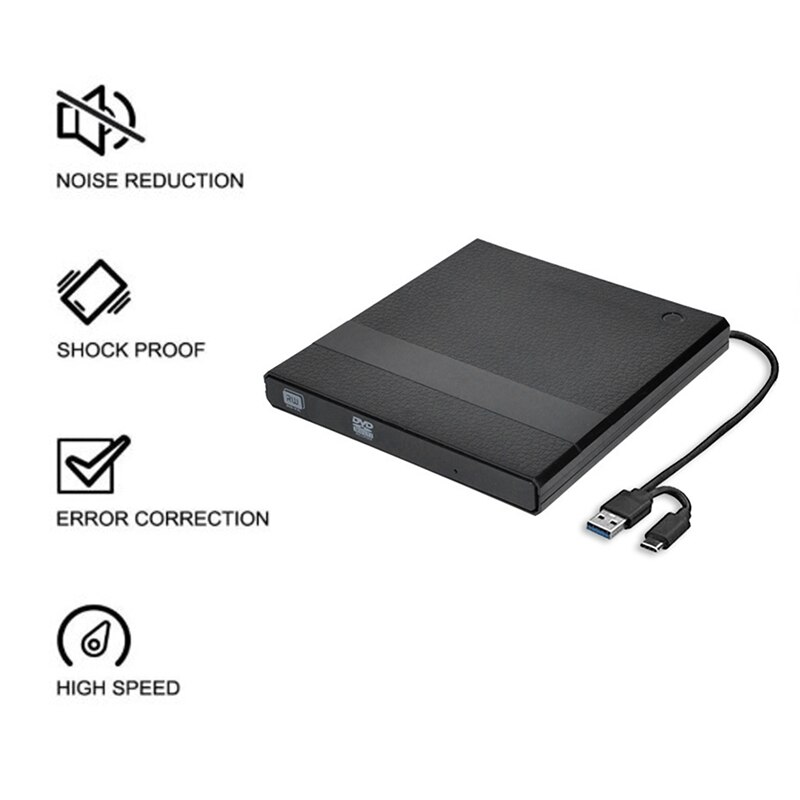 Unidad de CD DVD externa, reproductor de CD DVD, USB 3,0, tipo C, grabadora de DVD portátil para PC, IMAC, portátil, Mac, ventana de escritorio