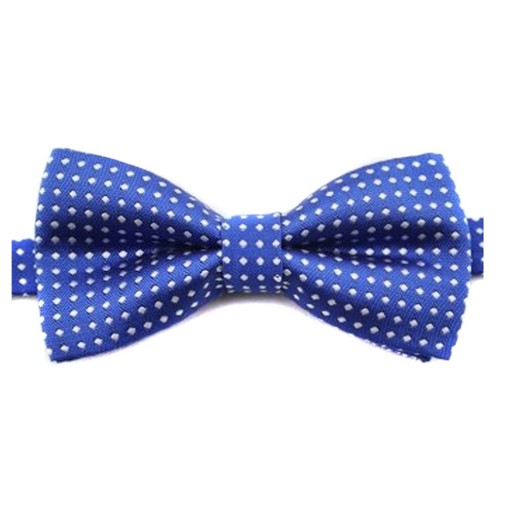 Formal Children's bow tie Polyester solid color Butterfly Wedding Party Dot Necktie Kid Suit Tuxedo Dicky Pet Bow Tie: Deep Blue