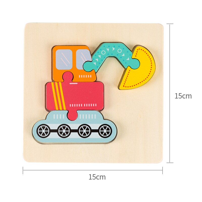 Baby Toys Wooden 3d Puzzle Cartoon Animal Intelligence Kids Educational Brain Teaser Children Tangram Shapes Learning Toys