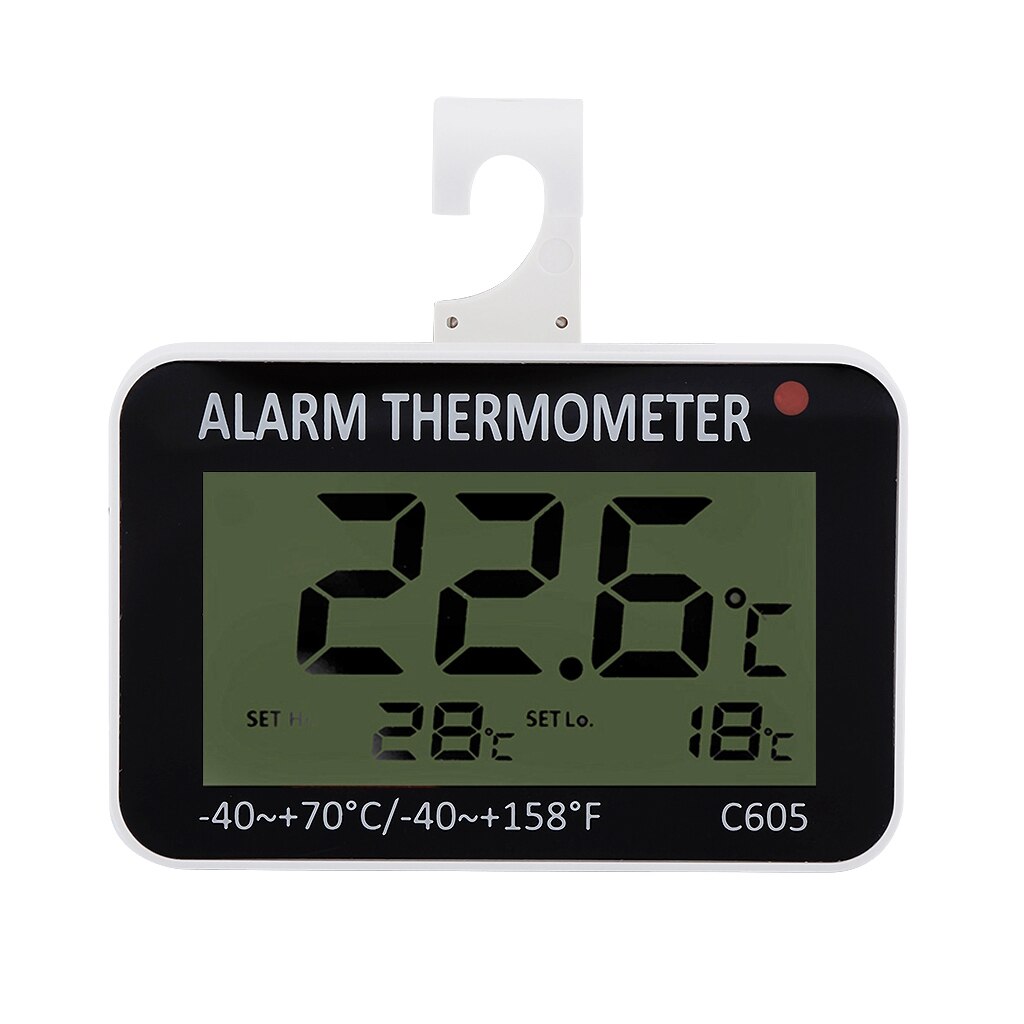 LED Digital Thermometers Electronic Temperature Freezer Alarm ℃/℉ Switched Temperature Thermometer with Alarm