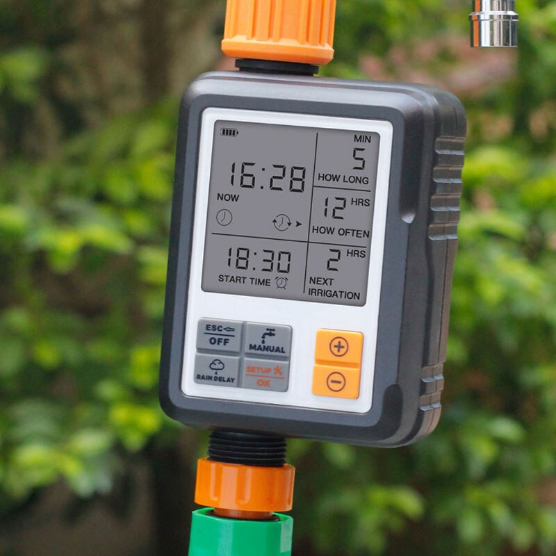 Dispositivo de riego automático para jardín, herramienta de controlador con temporizador, aspersor con pantalla Lcd