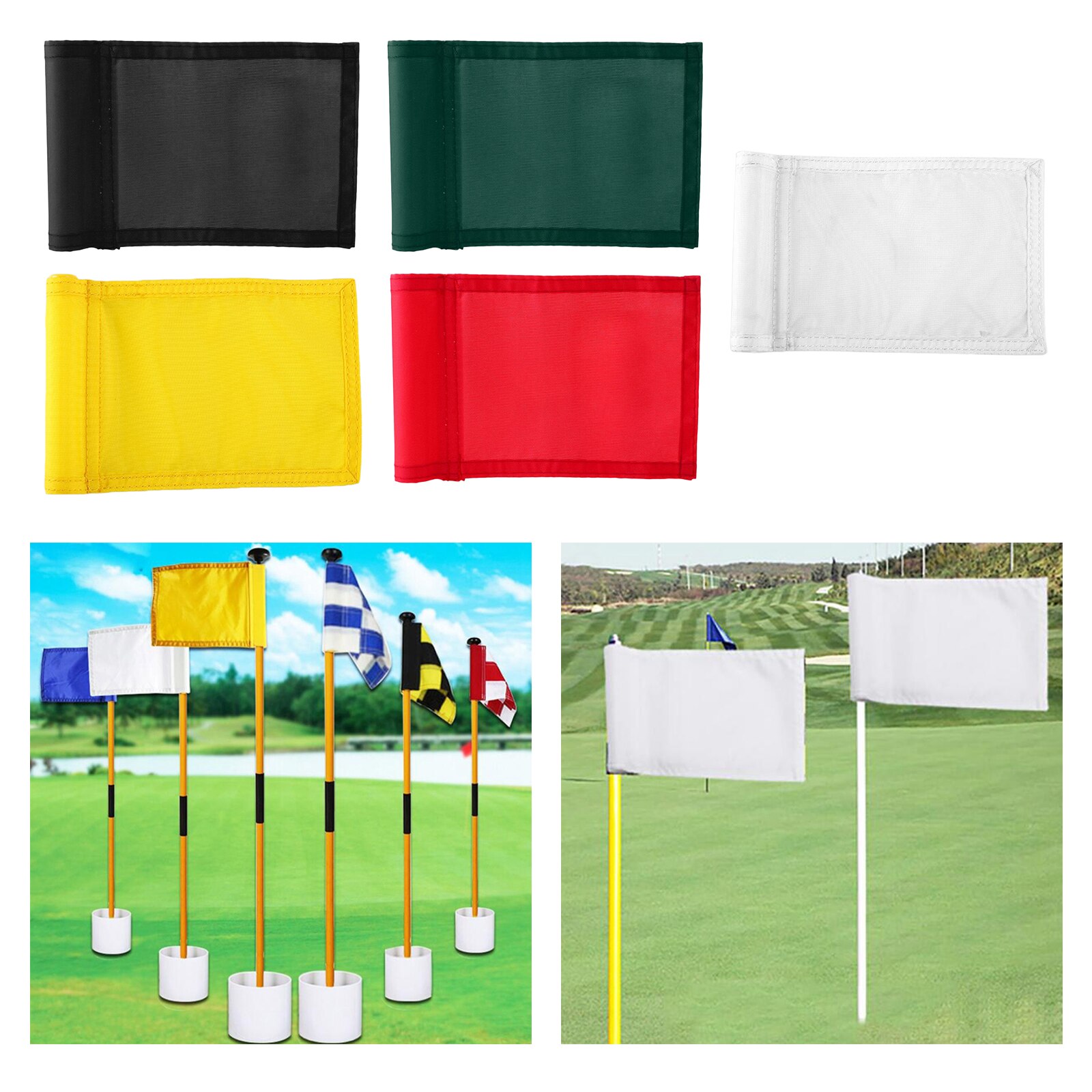 Nylon Golf Flag with Tube Insrted Putting Green Flag Target Flags for Yard