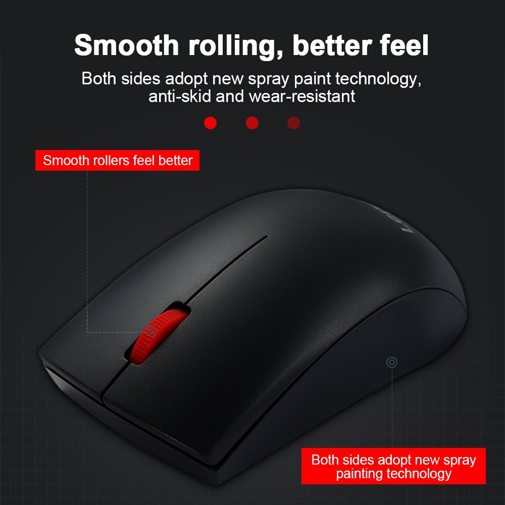 Lenovo M120 Pro Wireless Mouse 2.4GHz Laptop Mouse with USB Receiver Ergonomic Optical BT Mice for PC Computer Home Office