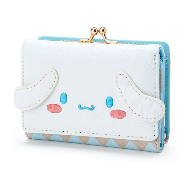 Dessin animé mignon ma mélodie cannelle pouding chien PU cuir court portefeuille filles petits portefeuilles à trois volets porte-monnaie pour enfants: Cinnamoroll