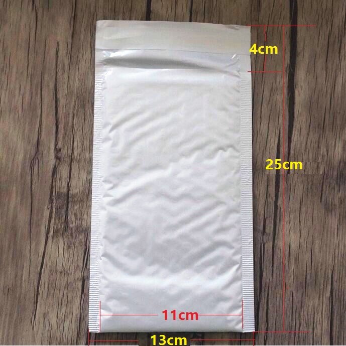 10pcs/lots Blank White Bubble Envelope Pearl Film clear Envelope Courier Bags Waterproof White Mailing Bag Packaging: 13x21cm