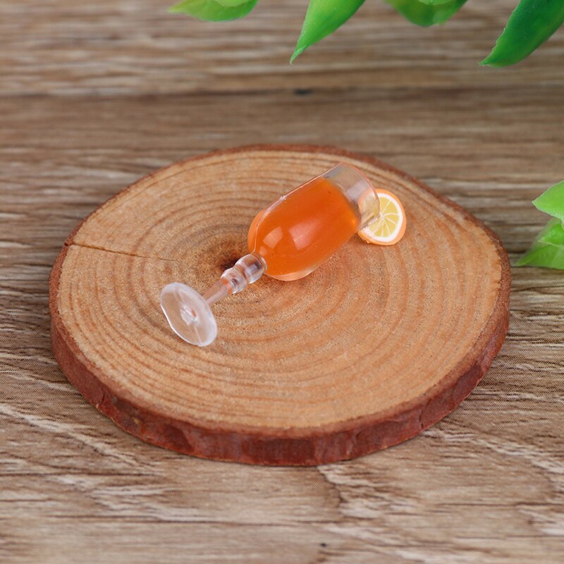 1x1:12 Dollhouse miniatura Bere Succo di Arancia Bambola Tazza di Alimento Della Cucina Accessori