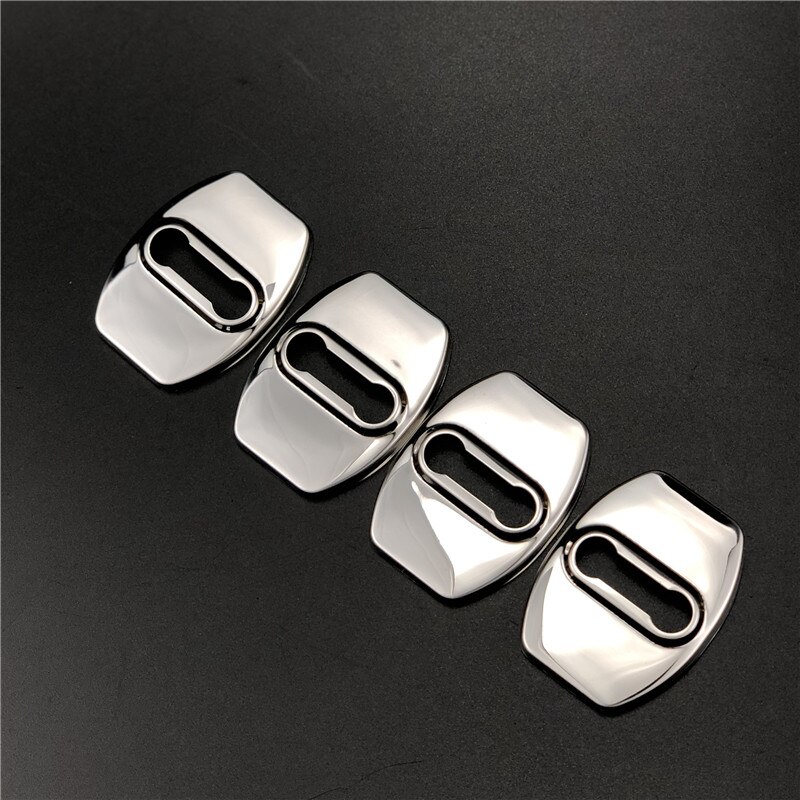 Cubierta protectora antioxidante de bloqueo de puerta de coche para Chevrolet Cruze Equinox Cavalier Malibu XL Aveo Lova RV para Chery Tiggo 7/ARRIZO 5: stainless steel 4pcs