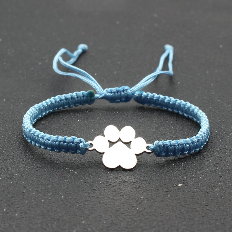 Roestvrij staal Bear Claw bedelarmband Lovers' Lucky handgemaakte gevlochten verstelbare vriendschapsarmbanden voor dames heren koppels: Licht Geel Kleur