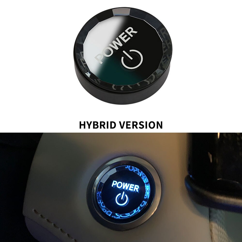 Toyota One-button Auto Start Crystal Button Cover Ignition Frame Car Accessories for Toyota Camry RAV4 Chr Yaris Prius Cruiser: Hybrid version
