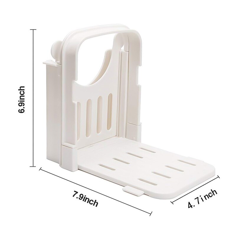 Bread Slicer Guide Adjustable Bread Roast Loaf Slicer Cutter Folding Toast Slicing Mold FP8: Default Title